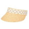 Women San Diego Hat | Past Noon-Women'S Raffia Braid Visor With Jacquard Band