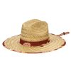 Kids San Diego Hat | Kids Straw Lifeguard With Sunflower Printed Underbrim