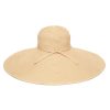 Women San Diego Hat | Women'S Wide Brim Ribbon Floppy Hat With Ticking Fabric