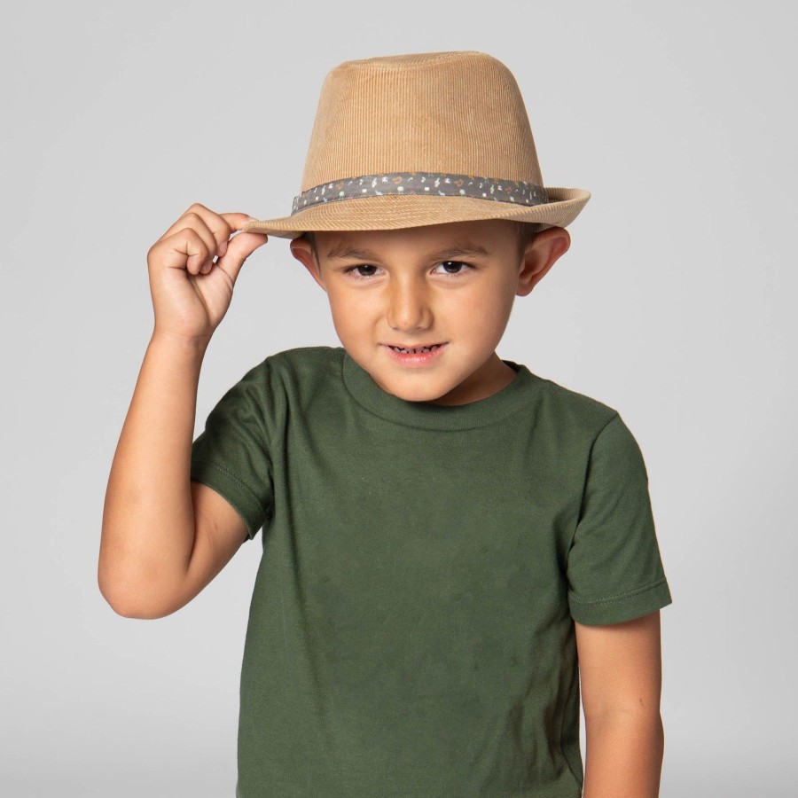 Kids San Diego Hat | Stingy Brim Corduroy Fedora