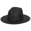 Men San Diego Hat | Men'S Faux Felt Fedora With Grosgrain