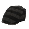 Men San Diego Hat | Men'S Cut & Sew Striped Wool Driver W/Leather Brim