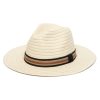 Men San Diego Hat | Men'S Panama With Layered Webbing & Faux Leather Trim