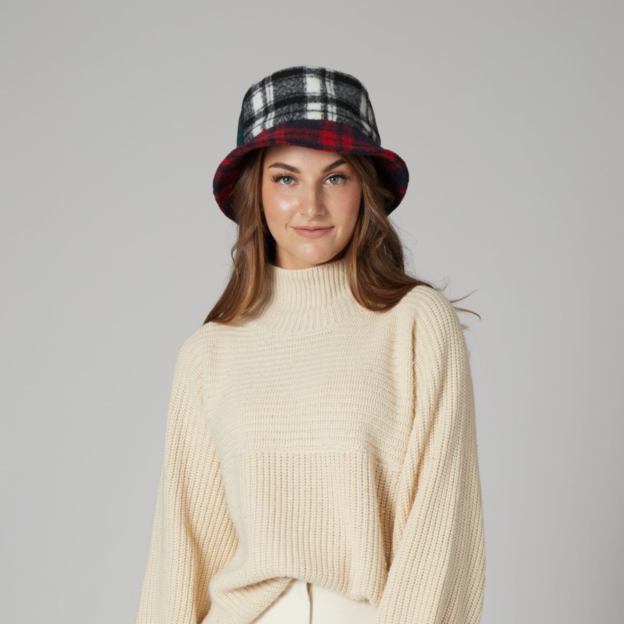 Women San Diego Hat | Anita Mixed Plaid Bucket