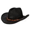 Women San Diego Hat | Women'S Paperbraid Cowboy With Layered Bands