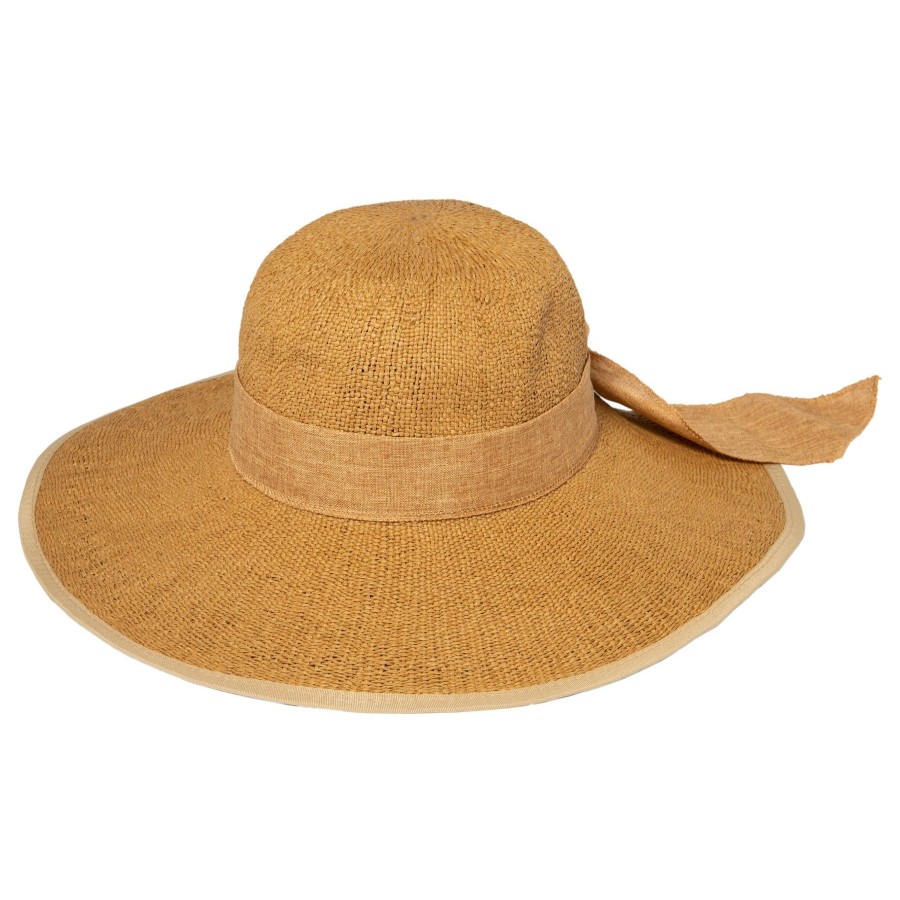 Women San Diego Hat | Women'S Woven Paper Face Saver W/Scarf Tie