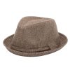 Men San Diego Hat | Men'S Cut&Sew Pokpie W/Double Fold Self Band&Knot