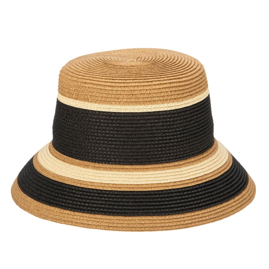 Women San Diego Hat | Las Palmas Bucket-Ultrabraid Striped Bucket Hat