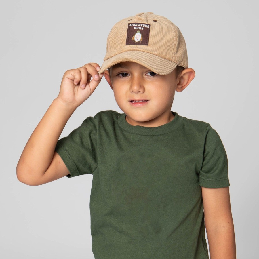 Kids San Diego Hat | Corduroy Cap With Woven Adventure Bugs Patch