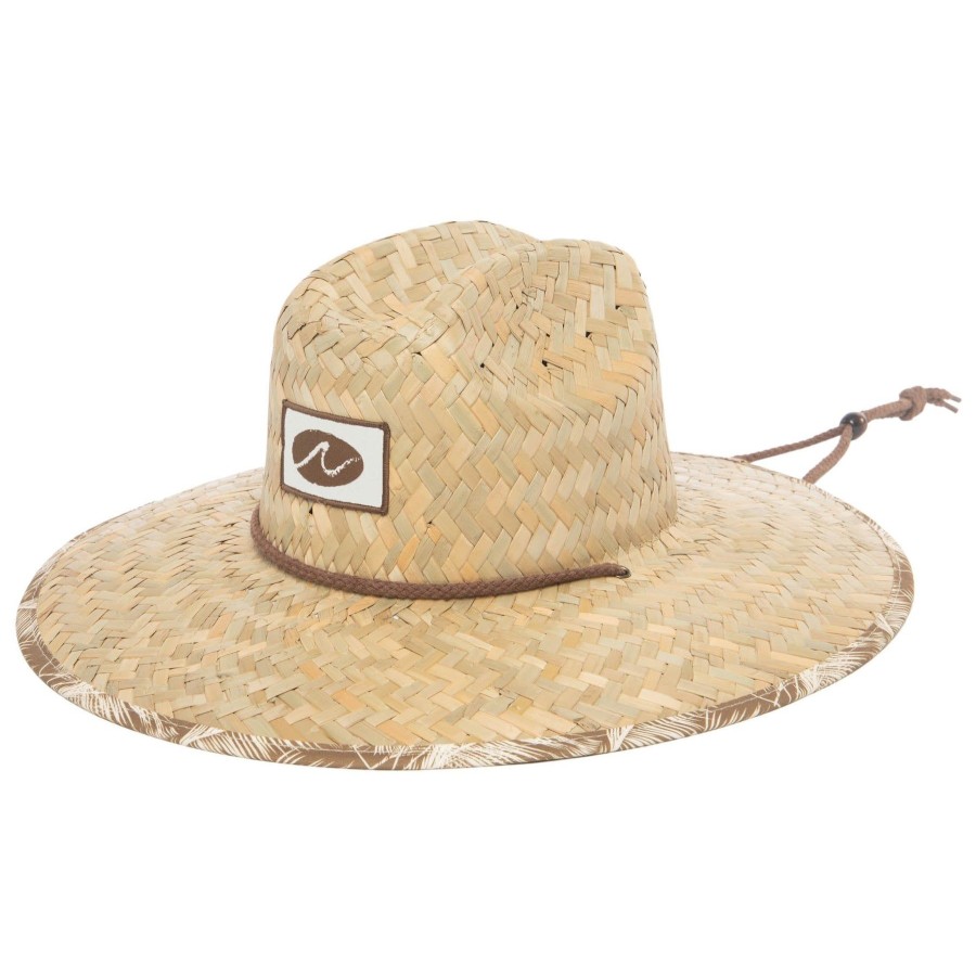 Men San Diego Hat | Mens Rush Straw Lifeguard With Tropical Palm Leaf Under-Brim