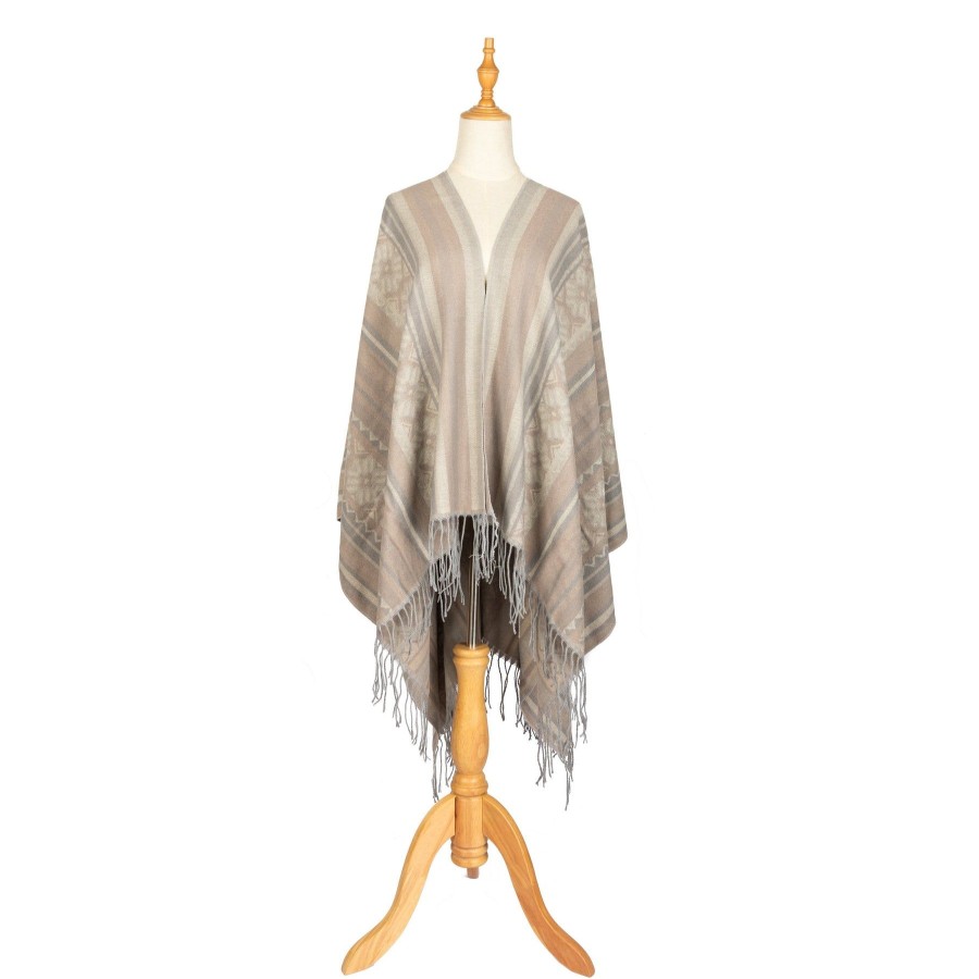 Women San Diego Hat Ponchos | Bloom Yarn Dyed Poncho