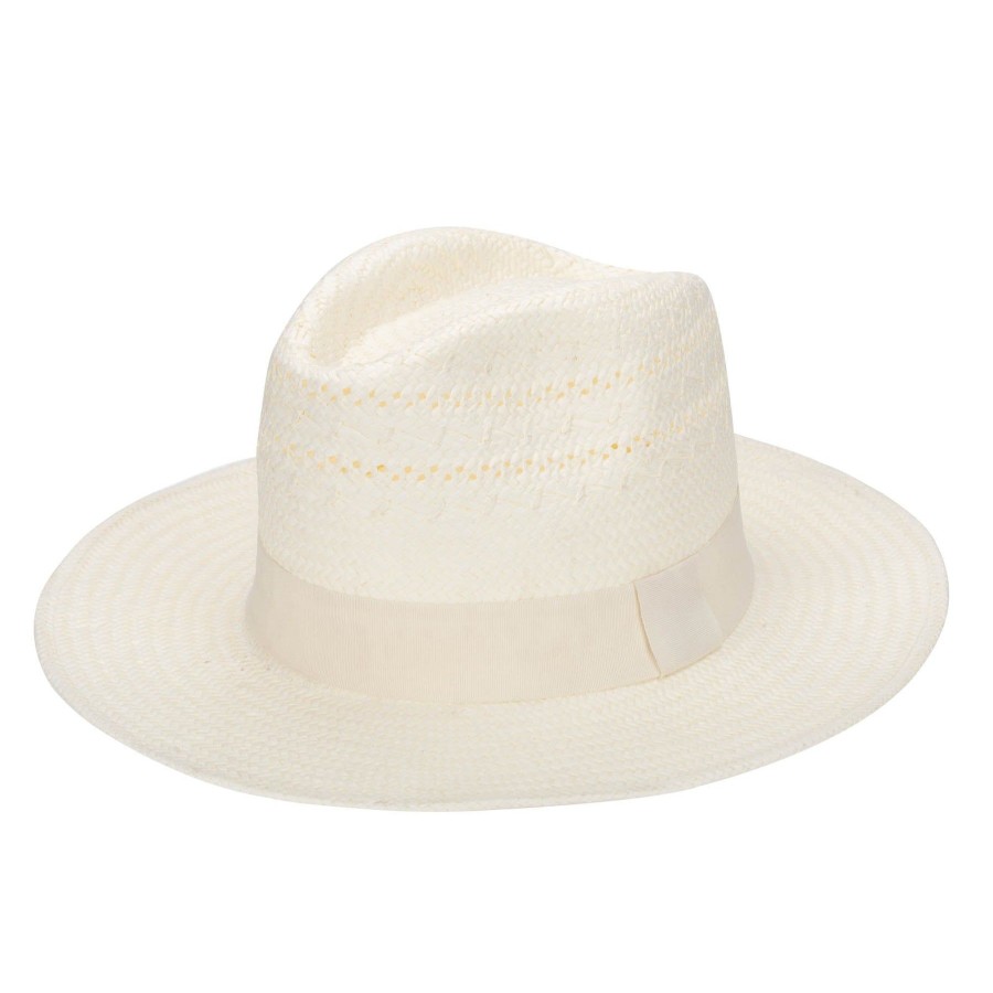 Men San Diego Hat | Mens Paperbraid Ivory Fedora