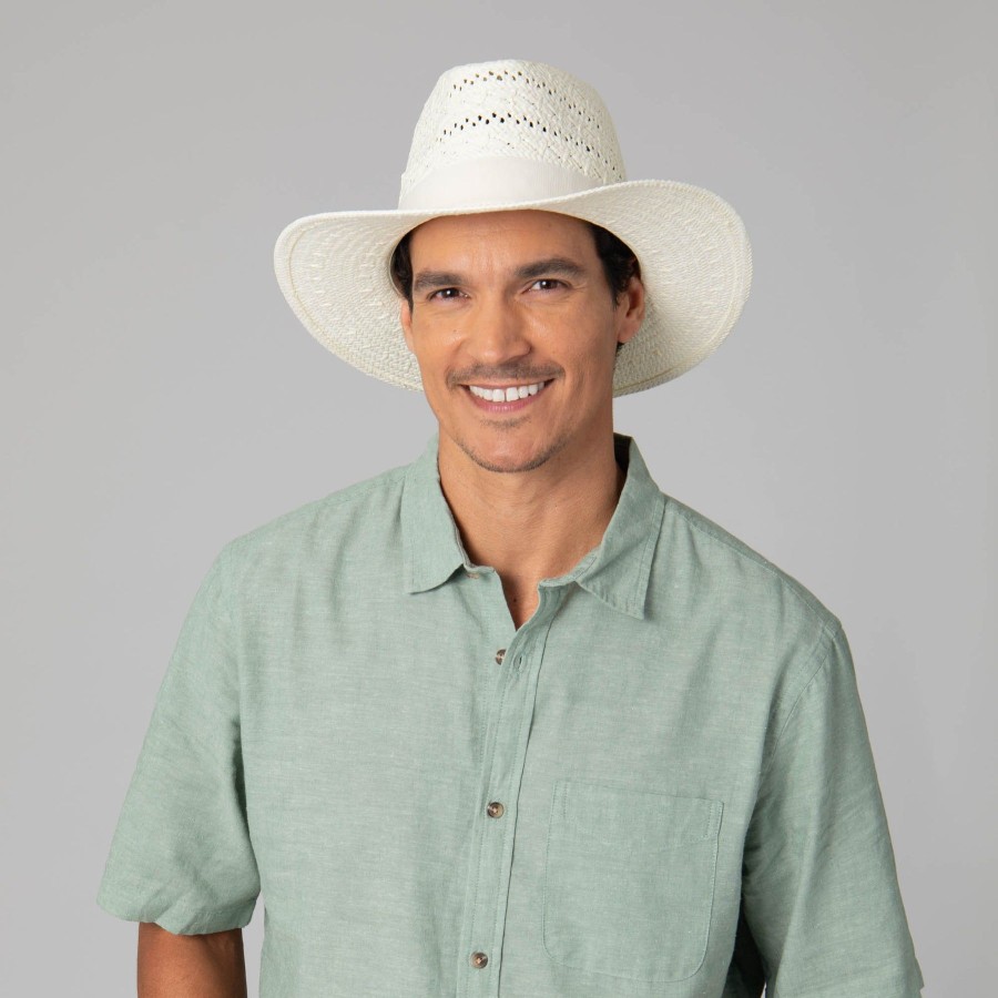 Men San Diego Hat | Mens Paperbraid Ivory Fedora