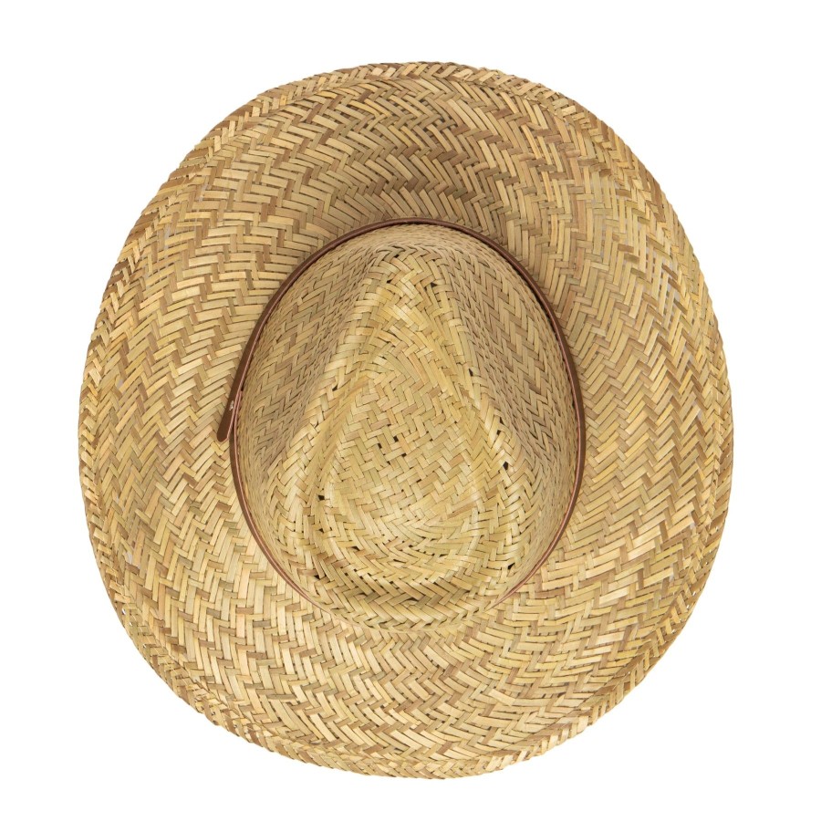 Men San Diego Hat | Men'S Woven Rush Straw Cowboy With Pu Band