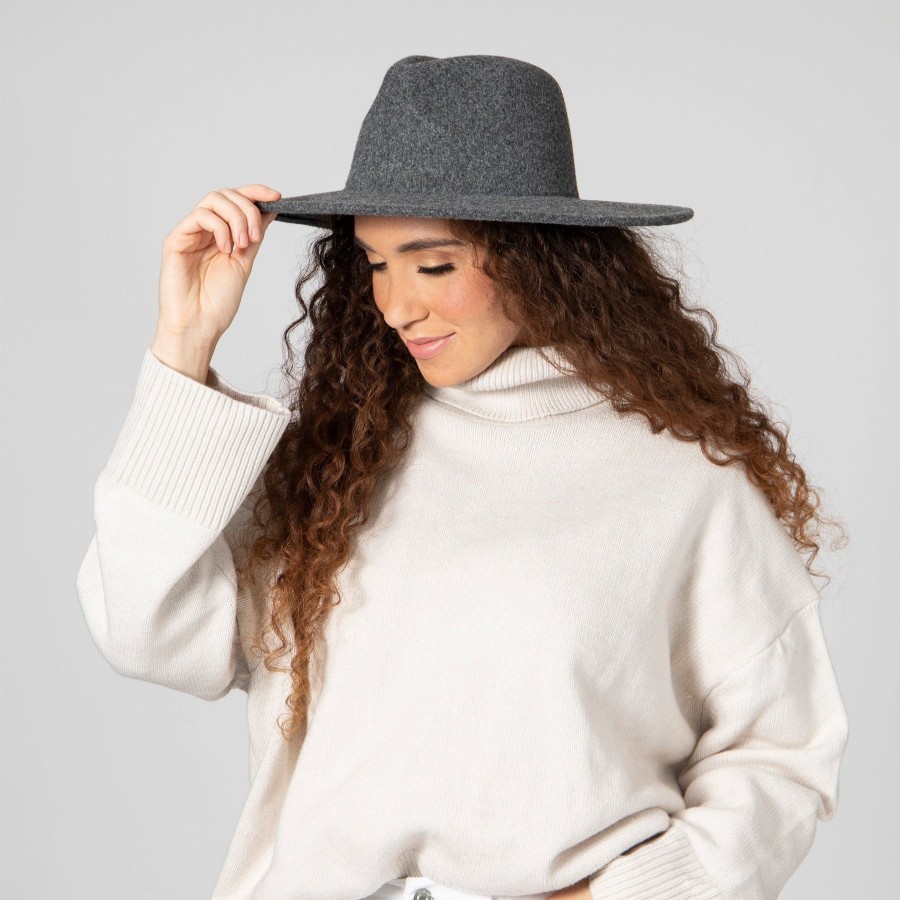 Women San Diego Hat | Women'S Faux Felt Wide Brim Fedora