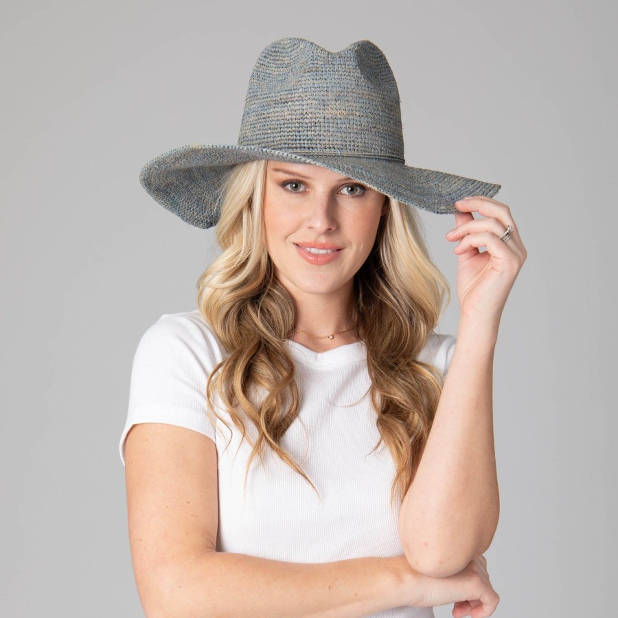 Women San Diego Hat | Marina Women'S Crochet Raffia Fedora