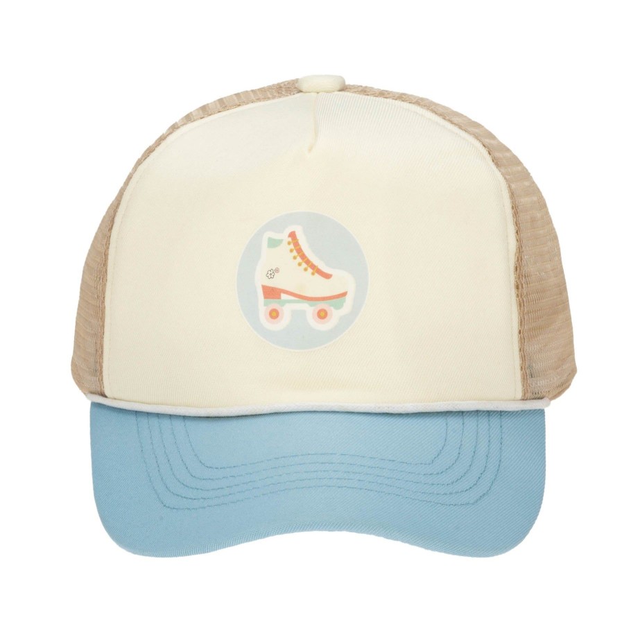 Kids San Diego Hat | Cut And Sew Trucker Hat With Roller-Skate Graphic