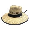 Men San Diego Hat | Men Rush Straw Lifeguard Hat With Adjustable Chin Cord