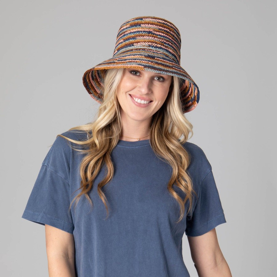 Women San Diego Hat | Iris-Women'S Crochet Raffia Packable Bucket Hat