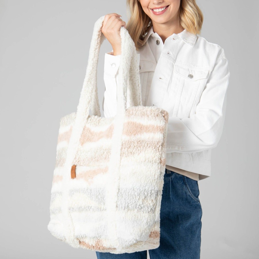 Women San Diego Hat Bags | Cuddle Up Faux Shearling Tote