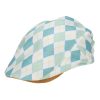 Kids San Diego Hat | Kids Cut And Sew Drivers Cap With Plaid Golf Print And Faux Suede Brim