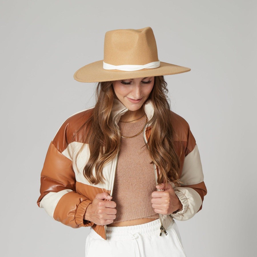 Women San Diego Hat | Faux Felt Wide Brim Fedora