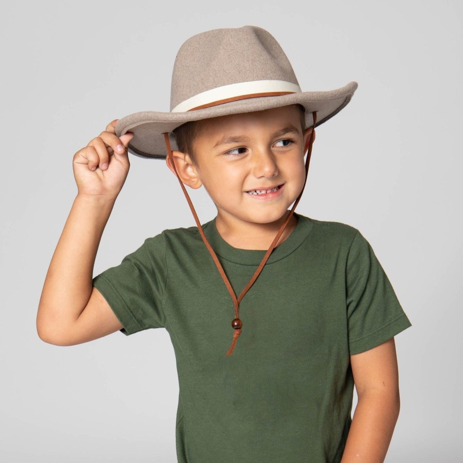 Kids San Diego Hat | Faux Felt Cowboy With Grosgrain Band