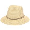 Women San Diego Hat | Women'S Paperbraid Fedora With Debossed Metallic Snake Band