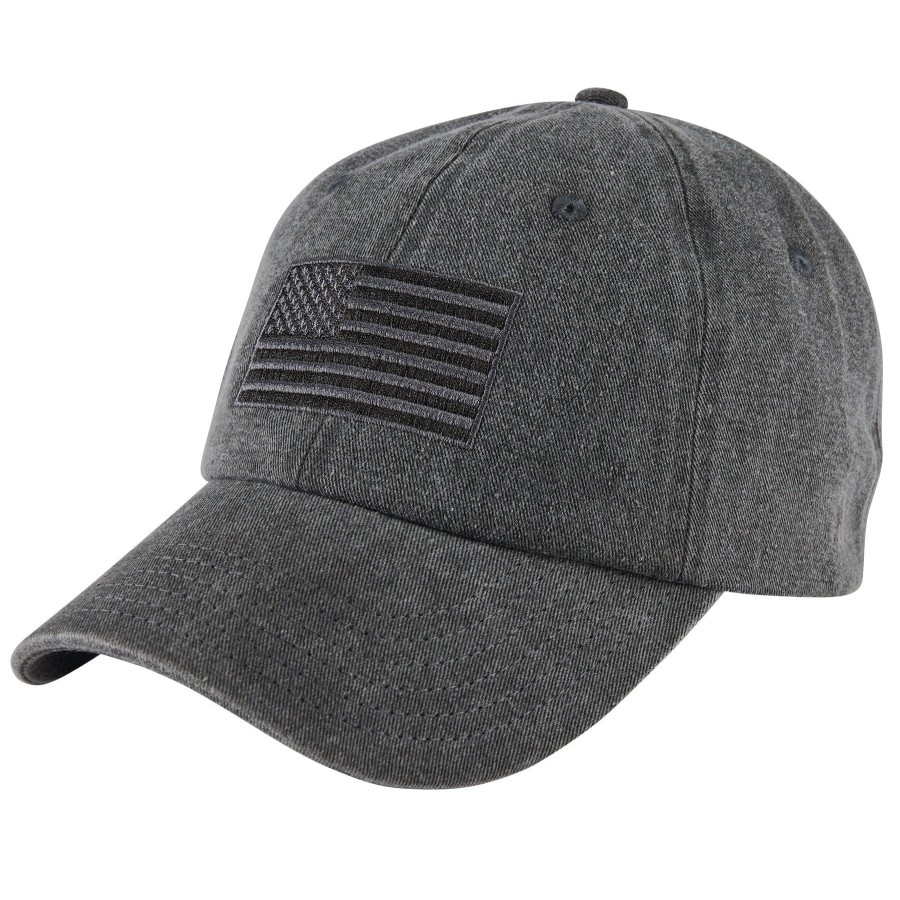 Men San Diego Hat | American Flag Washed Denim Cap