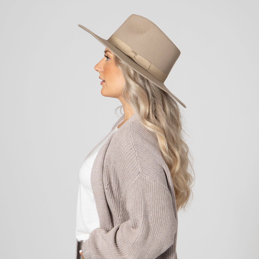 Women San Diego Hat | The Julian-Wool Felt Stiff Brim Fedora