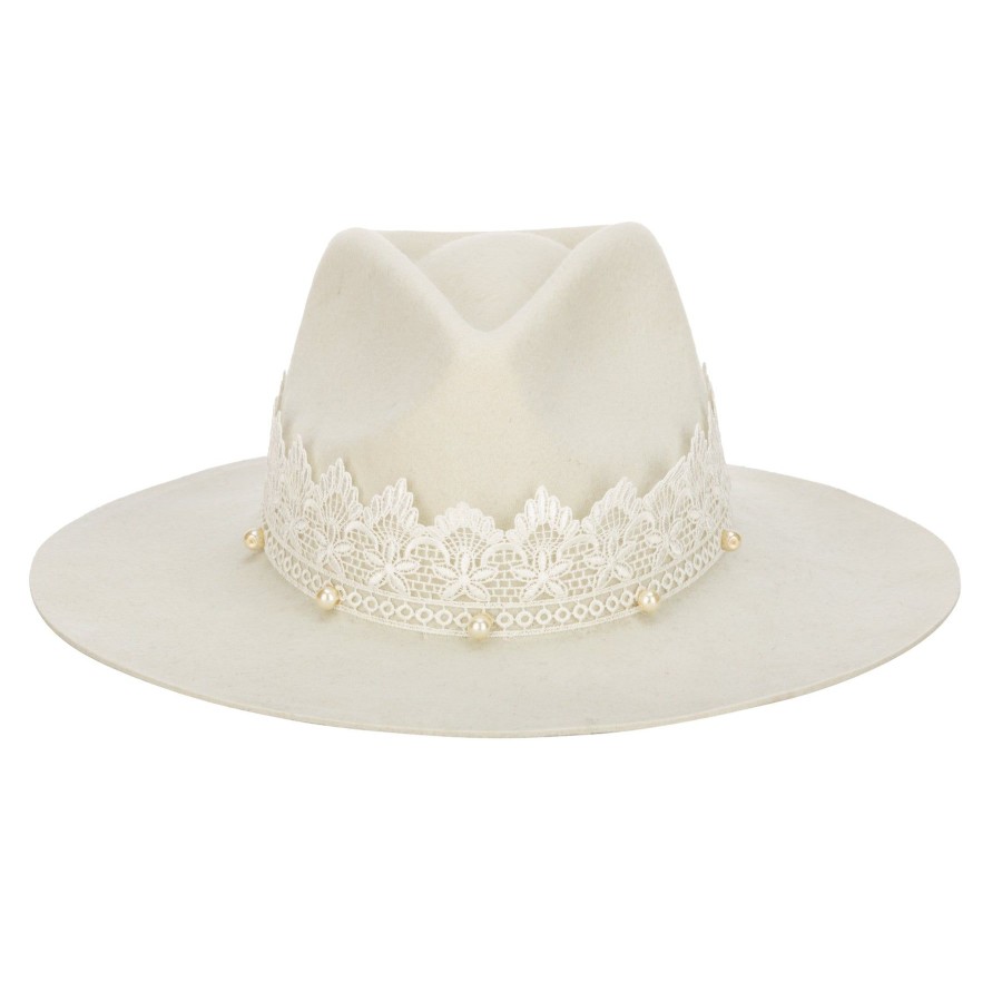 Women San Diego Hat | Now & Forever-Women'S Felt Cowboy W/Lace & Pearls