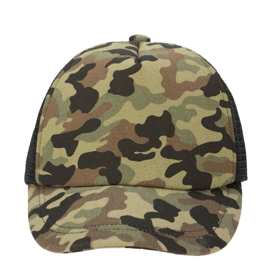 Kids San Diego Hat | Camo Cut & Sew Trucker Hat With All Over Camo Print And Mesh Backing