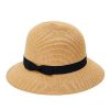 Women San Diego Hat | Women'S Ultrabraid Cloche With Grosgrain Bow Trim