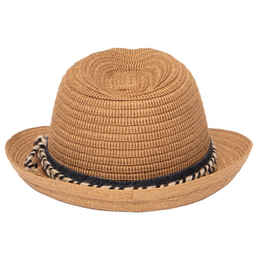 Men San Diego Hat | Paperbraid Stingy Brim Fedora With Layered Bands