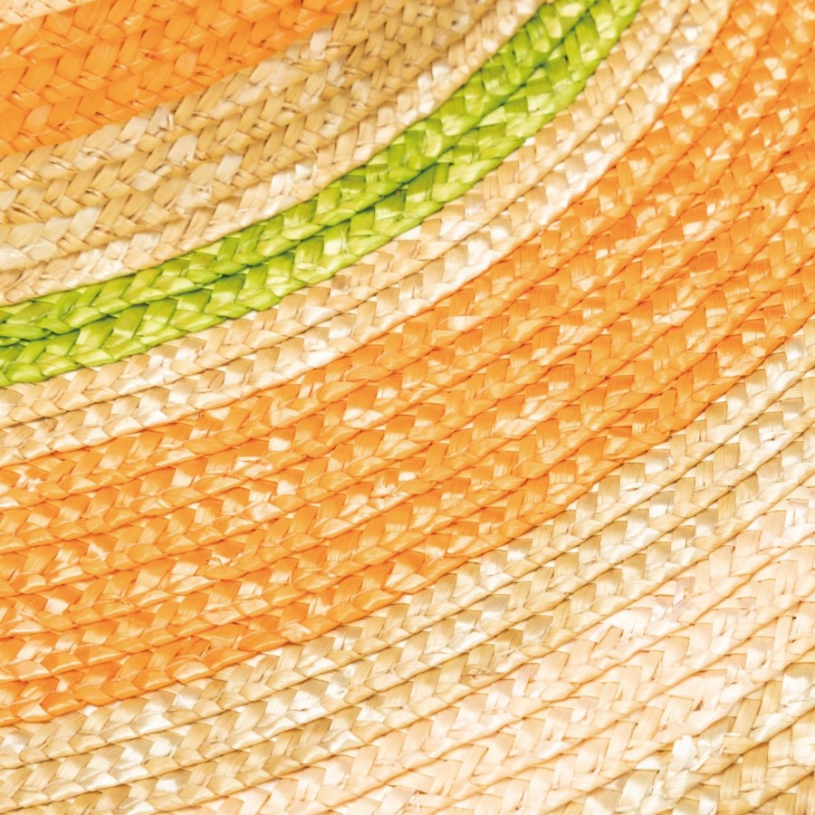 Women San Diego Hat | On Multi Holiday-Wheat Straw Stripe Wide Brim Sun Hat