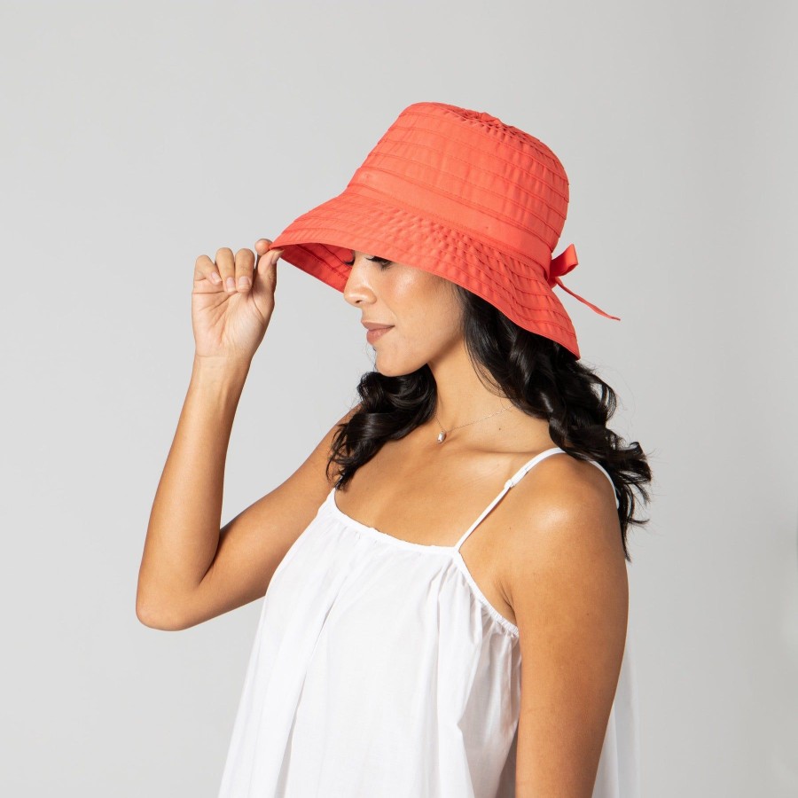 Women San Diego Hat | Women'S Ribbon Bucket With Adjustable Tie