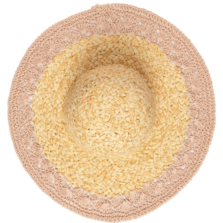 Women San Diego Hat | Women'S Paper Straw Hat With Crochet Brim (Pbl3203)