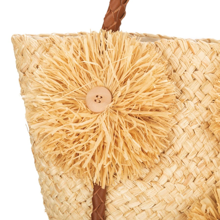 Women San Diego Hat Bags | Blissful-Straw Hand Bag With Straw Embellishments