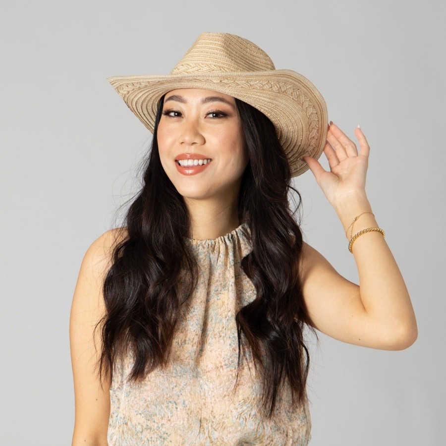 Women San Diego Hat | Women'S Mixed Braid Cowboy With Braid Insets