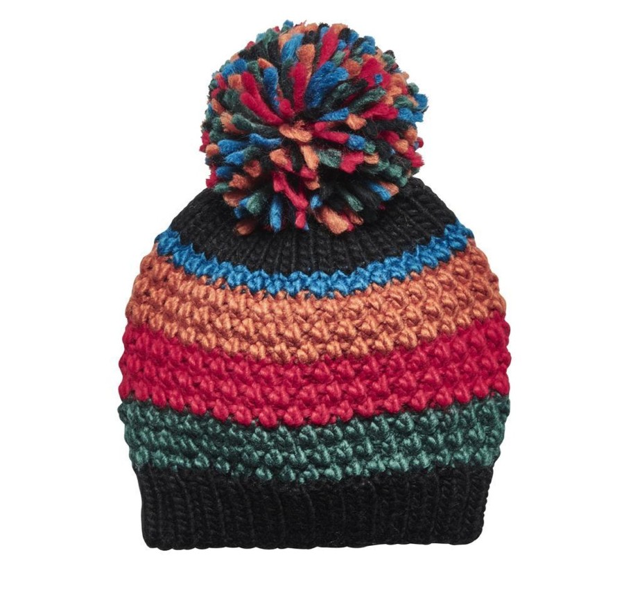 Women San Diego Hat | Women'S Striped Beanie W/Pom (Knh5001)