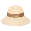 Women San Diego Hat | Waterfront Women'S Raffia Braided Bucket Sun Hat