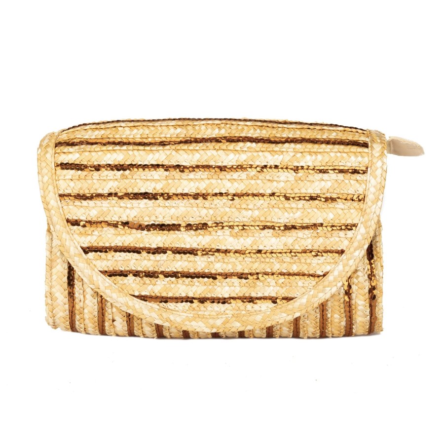 Women San Diego Hat Bags | Goldie Woven Clutch