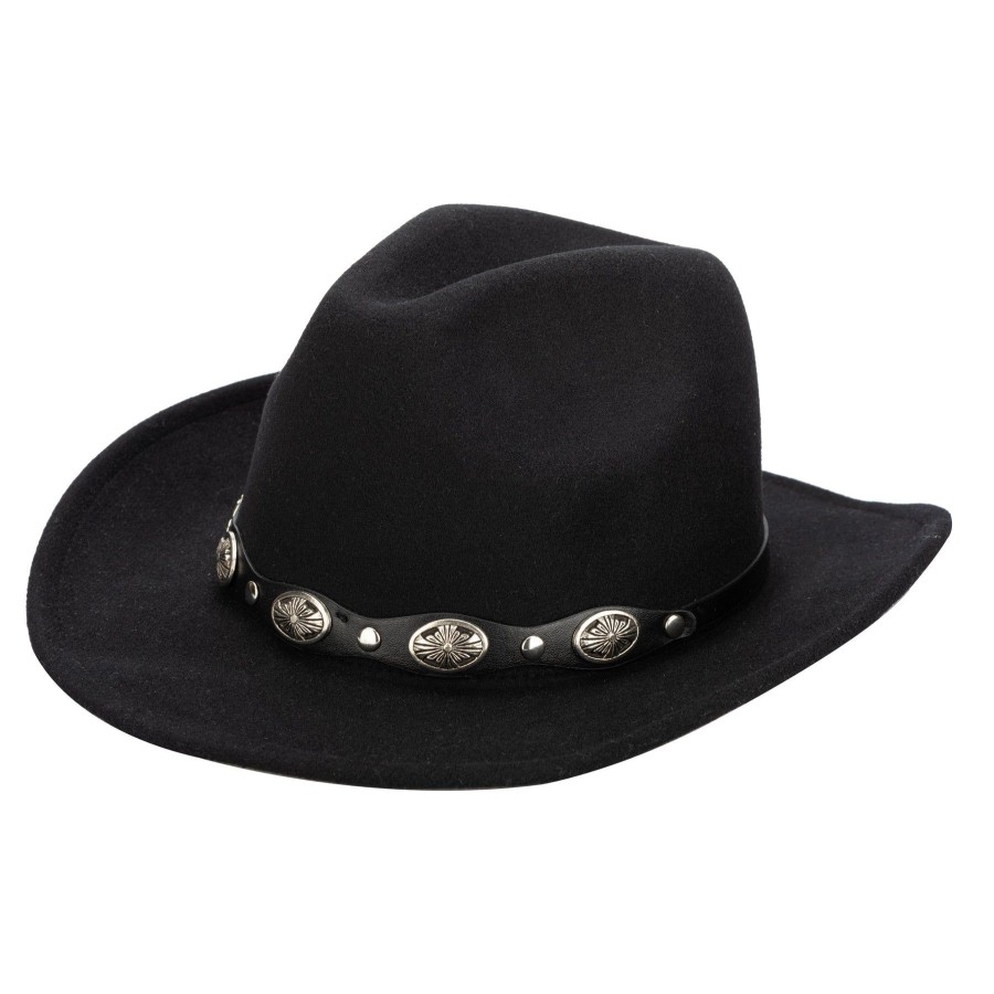 Women San Diego Hat | Women'S Faux Felt Cowboy W/Western Conche Trim