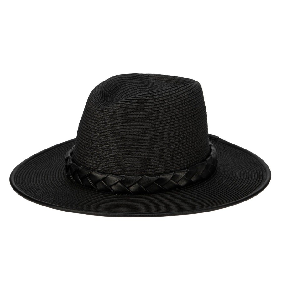 Women San Diego Hat | Looker Fedora-Ultrabraided Fedora With Braided Faux Band