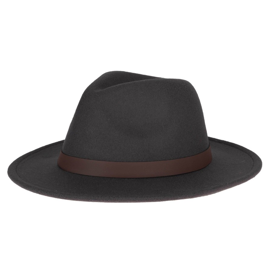 Kids San Diego Hat | Fedora With Faux Leather Band And Metal Snap Back Closure