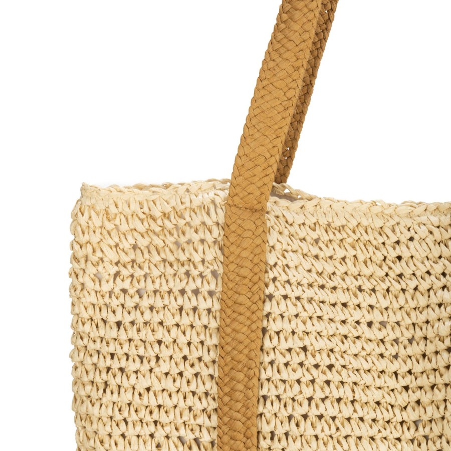 Women San Diego Hat Bags | Day Trip-Woven Tote With Hat Holder Straps