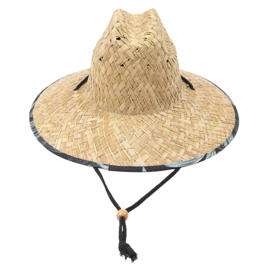 Men San Diego Hat | Mens Straw Lifeguard With Palm Print