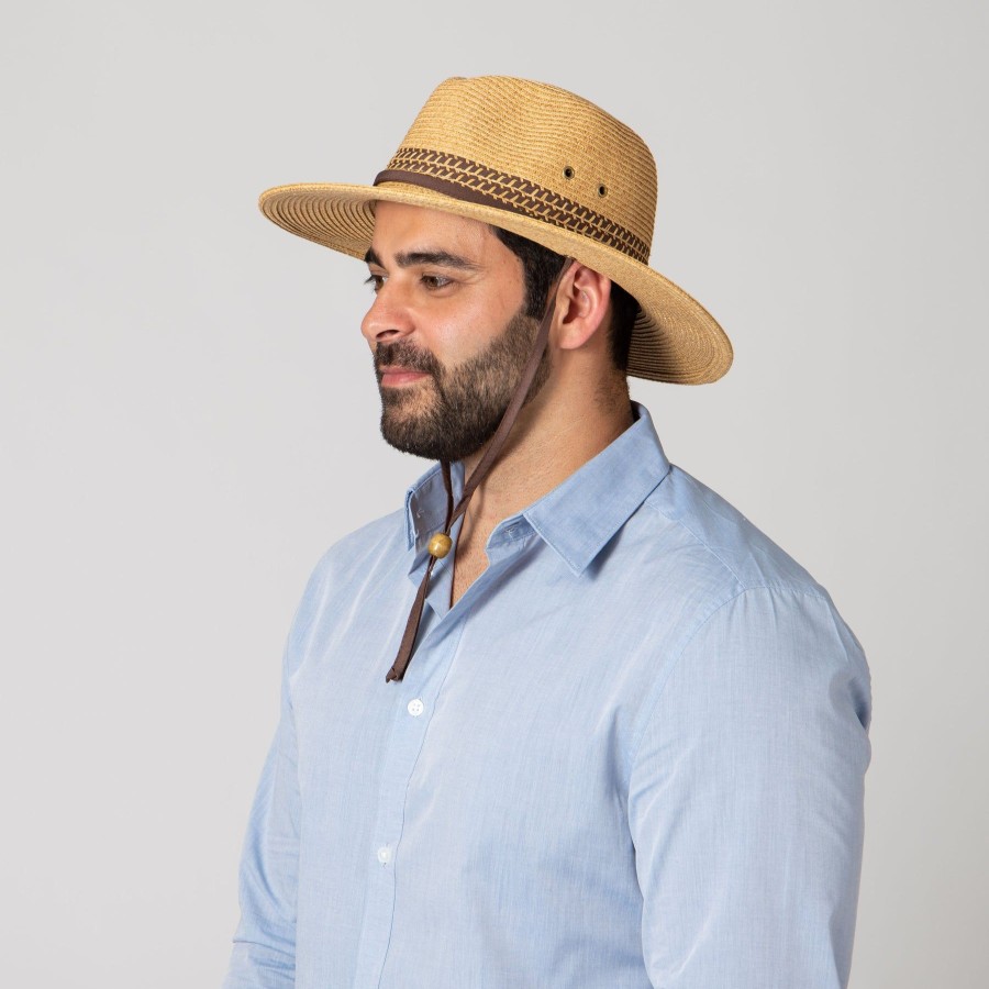 Men San Diego Hat | Men'S Ultrabraid Outback With Chin Cord And Toggle