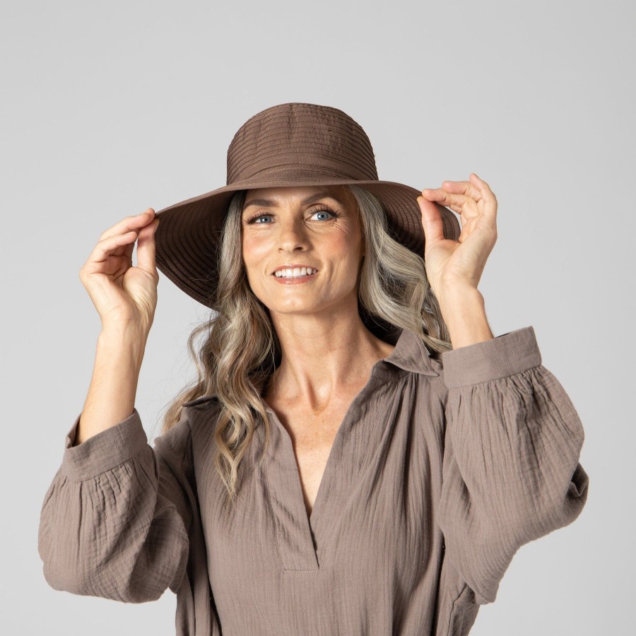 Women San Diego Hat | Women'S Ribbon Medium Brim Floppy