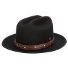 Men San Diego Hat | Men'S Wool Felt Cowboy Hat With Embossed Faux Leather Trim